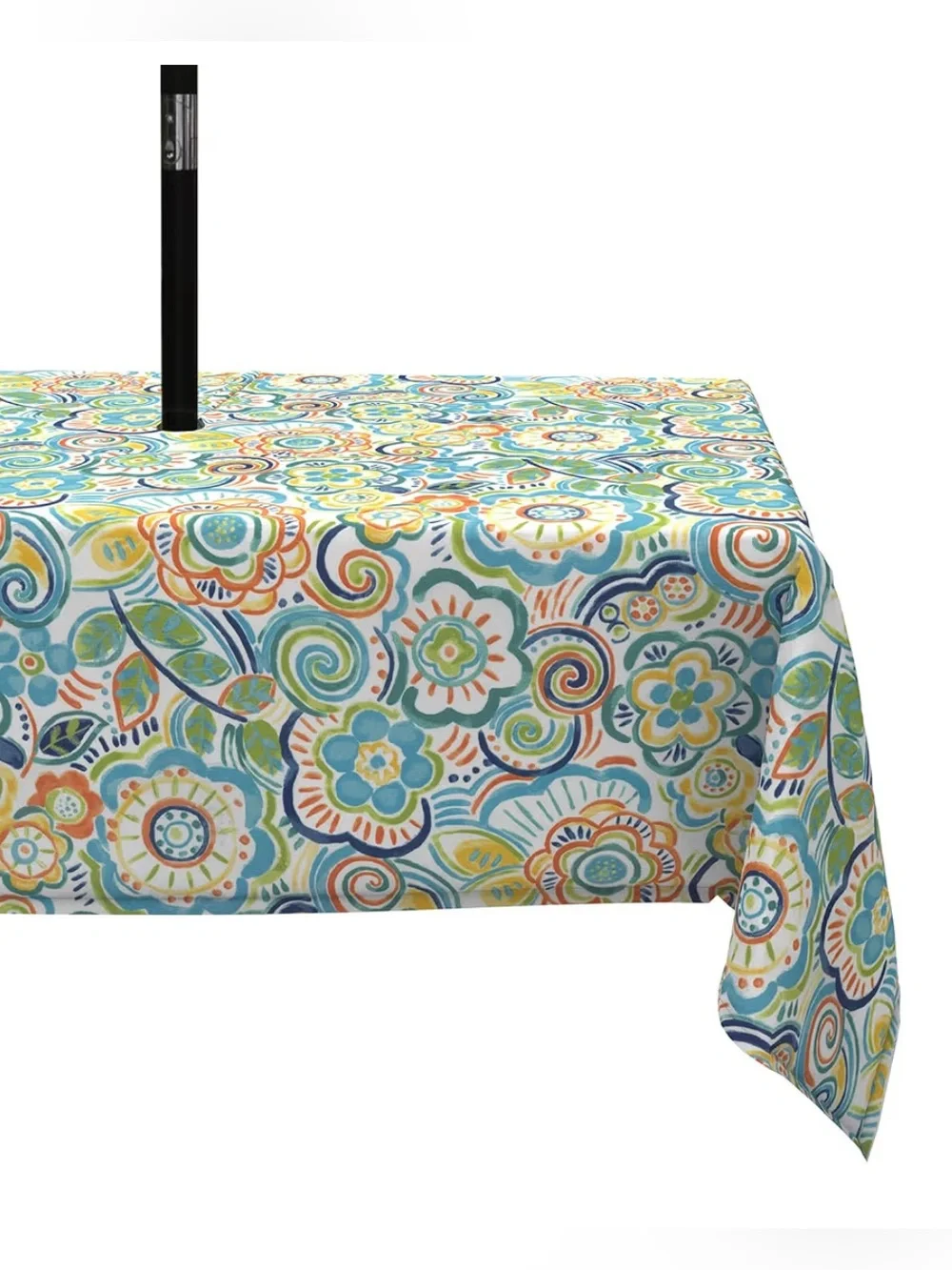 Outdoor Tablecloth With Umbrella Hole And Zipper